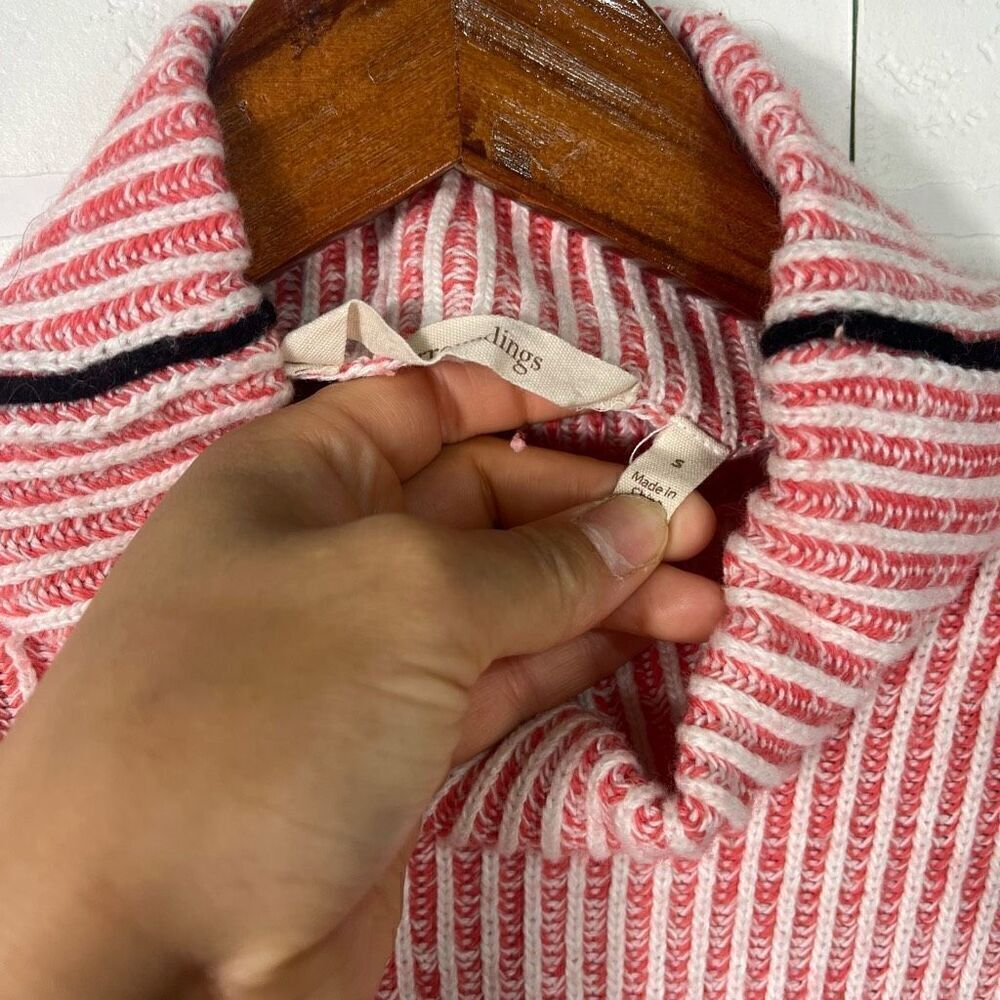 Soft Surroundings Funnel Neck Sweater Size Small Ribbed Chunky Knit - Picture 5 of 13